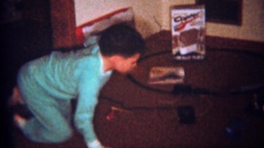 1962: Boy Plays With Lionel Train Set On Christmas Morning In Greeley, Colorado