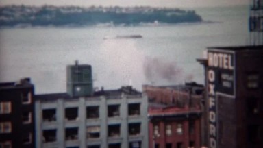 1959: Hotel Oxford harbor view industrial ocean bay. PORTLAND, OREGON