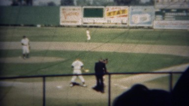 1948: Cactus League Spring Training Baseball Game with Local Advertising Billboards