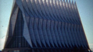 1966: Family Visits Famous Academy Building Shaped Like Airplane Wings