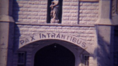 1966: Pax Intrantibus Church Signage Meaning Peace to Those Who Enter