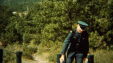 1966: Air force cadet shows off training parallel strength bars. U.S. AIR FORCE