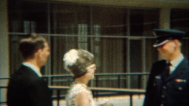 1966: Proud cadet showing family dormitory housing at military school. U.S. AIR