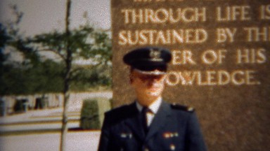 1966: Family joins military cadet as mission statement statue. U.S. AIR FORCE