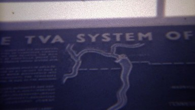 1966: Tennessee valley authority master map river dam locations. OAK RIDGE,