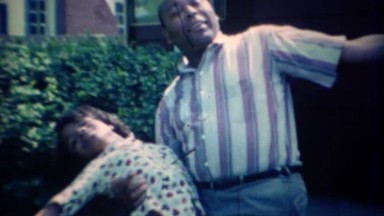 1967: Father and Daughter Clowning Around with Dancing Dip in Carmel, Indiana