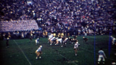 1969: Purdue college football quarterback throws incomplete pass. WEST