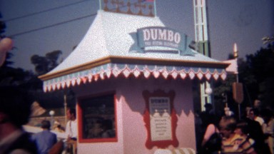 1979: Disneyland Dumbo Ride with Dad and Son