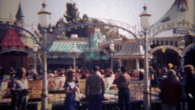 1979: Disneyland Mad Tea Party Spinning Teacups Ride by Mother and Son.