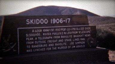 1972: Ski Doo ghost town abandoned gold mining camp from early 1900s.