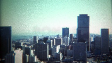 1971: Skyline of city looking south on financial district and downtown.