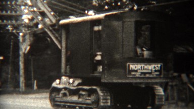 1939: Northwest Excavator on Continuous Tank Tread Caterpillar Track