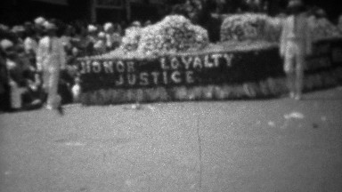 1945: Honor Loyalty Justice Ww2 Victory Flower Covered Parade Float