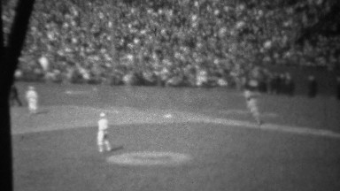 1946: USA baseball sport resumes after WW2 batter gets hit.