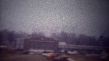 1948: Airfield full of propeller biplanes and new jets airplanes.
