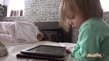 Denver, Colorado, United States: Toddler Playing With Tablet Computer Closeup Touching Screen.