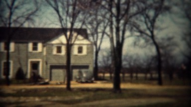 1937: Colonial style architecture modern house in wooded rural country. TRYON,