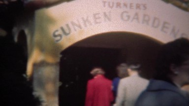 1947: Turner's sunken gardens popular tourist destination.