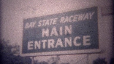 1948: Bay state raceway main enterance ticket racetrack turnstiles.