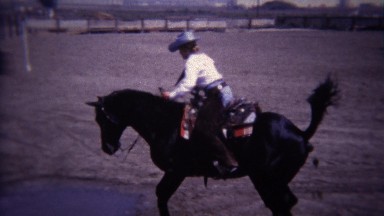 1967: Horse Jumps Over Water Obstacle Course and Crosses Bridge.