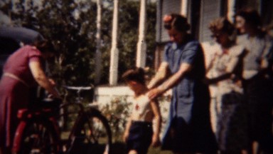 1962: Follow the leader congo line style innocent family fun game.