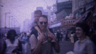 1962: Family visits world famous boardwalk commercial stores.