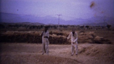 1973: Arab rural men primitive wind sorting grain seeds.