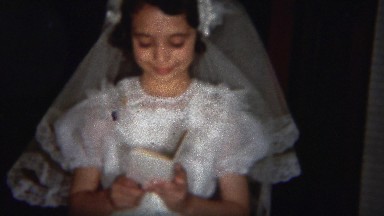 1964: Sweet Young Girl Reading Bible During First Holy Communion Preparation