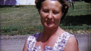 1959: Rural Poor Woman Upset Frustrated Talking with Hands Closeup