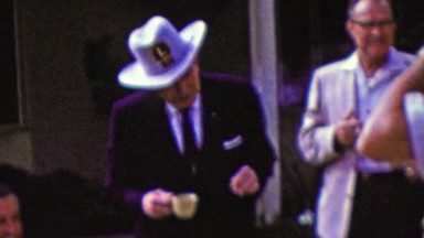 1961: Lions club members cowboy texas hat grandmaster leader.