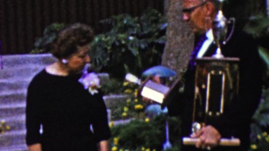 1961: Judges deciding trophy merits for special awards ceremony.