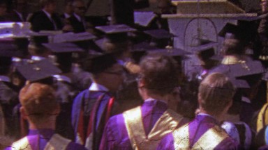 1964: Anxious College Graduates Waiting to Be Awarded