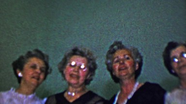 1957: Lovely senior women's group singing classic religious hymns.