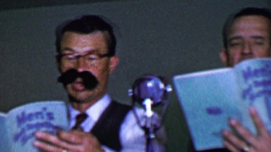 1957: Men's Get Together Songs book barbershop quartet performance.
