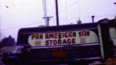 1957: Pan American Van storage classic professional moving truck.