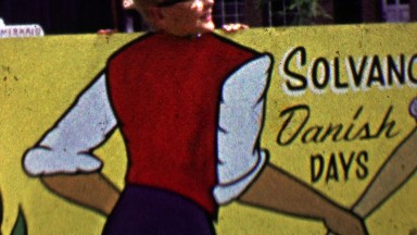 1962: Solvang Danish Days family mother son bonding time.