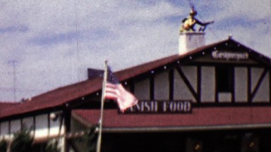 1962: Solvang Danish Food dining hall smorgasbord.