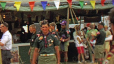1967: Scouts marketplace public mingle area 12th World Scout Jamboree.