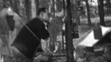 1967: Man Clean Shaving Outdoors at 12th World Scout Jamboree Campsite