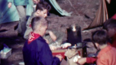 1967: Boy scout mourning preparations 12th World Scout Jamboree.
