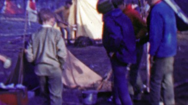 1967: Mourning after clean up last day goodbyes 12th World Scout Jamboree.