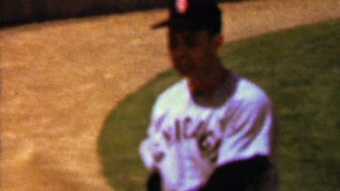 1961: Billy Pierce Early Wynn Chicago White Sox baseball player warming up.