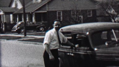 1939: White Collared Working Man Smoking Pipe Car Owner Suburban Pride.