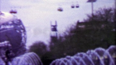1964: Water fountain unisphere earth globe EXPO New York World's Fair.