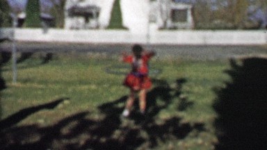 1958: Historic Early Hula Hoop Test from Girl Practicing in Front Yard