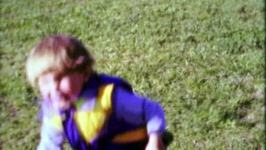 1968: Boy's 1st baseball practice at home with dad.
