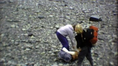 1974: Teenage Backpack Hikers Camping in the Alaskan Wilderness Bush