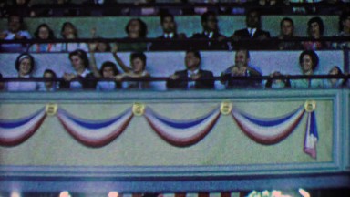 1964: Futurama 2 moving stadium stands EXPO New York World's Fair.
