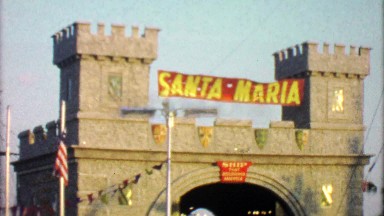 1964: Santa Maria Columbus voyage ship replica at EXPO New York World's Fair.