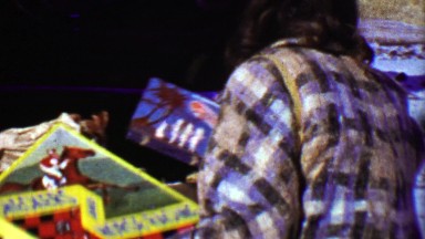 1957: Checkers, Horse Racing Board Game, Ukulele from Storage Box